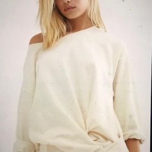 FREE PEOPLE LAX KNOT TIE SWEATER S NWT